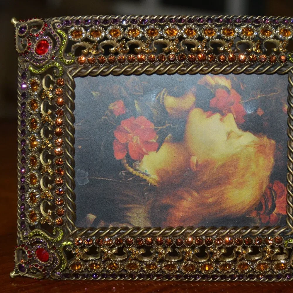 RARE JAY STRONGWATER JAY'S 1ST PATRICIA ORNATE SCROLL TIARA CRYSTAL ENAMEL FRAME